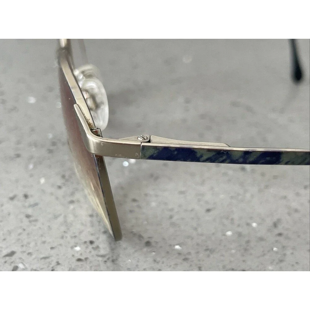 Luxottica 438 Seafoam blue Eyeglasses Frames ONLY Full Rim 54-19-135 Italy
